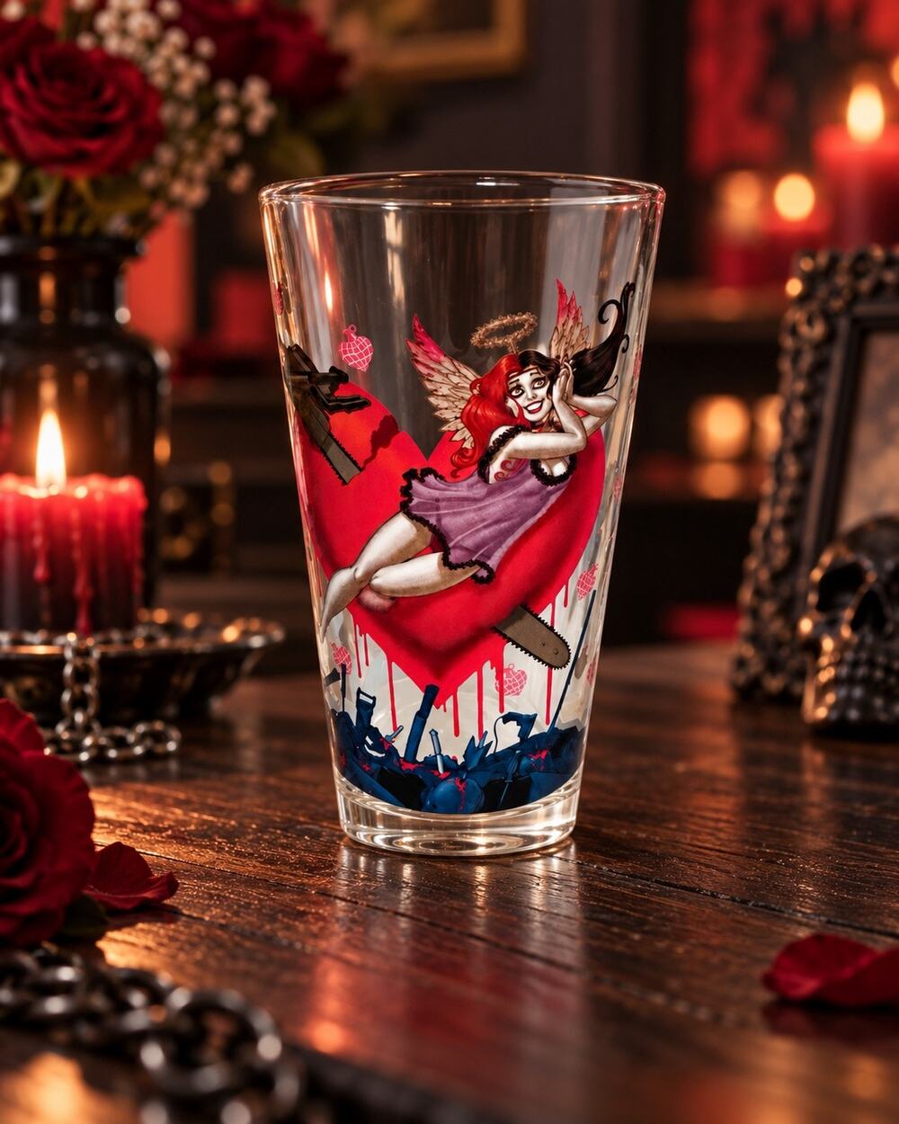 Harley Quinn Heartbreak Toon Tumblers Pint Glass Amanda Conner DC Comics 2014